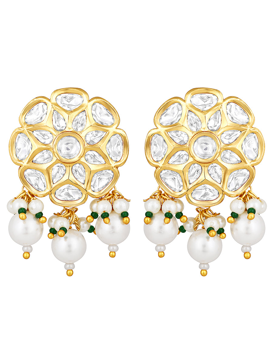 Gold Plated Kundan Earrings