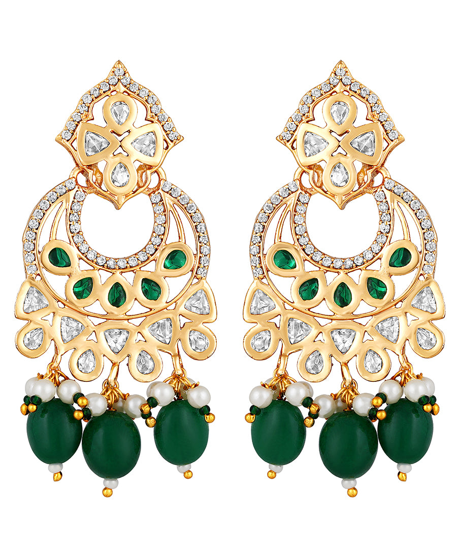 Gold Plated Kundan Earrings