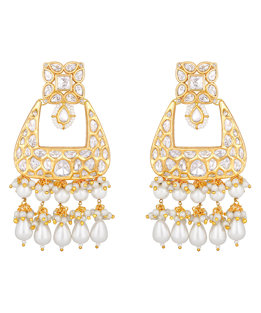 Gold Plated Kundan Earrings