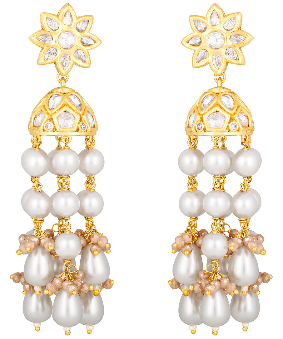 Gold Plated Kundan Earrings