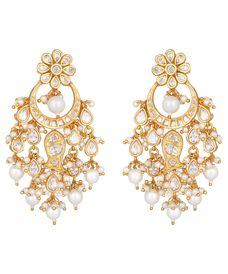 Gold Plated Kundan Earrings