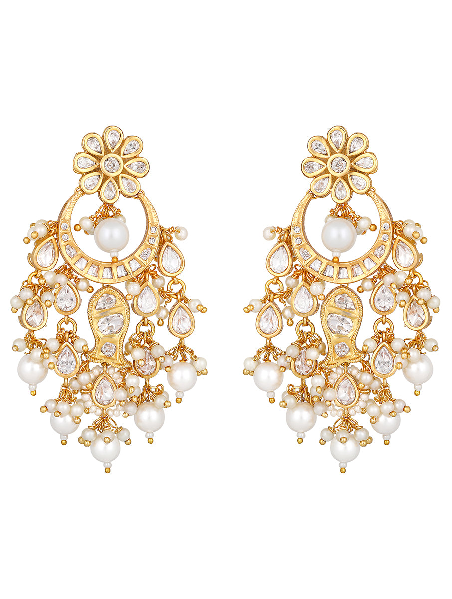 Gold Plated Kundan Earrings