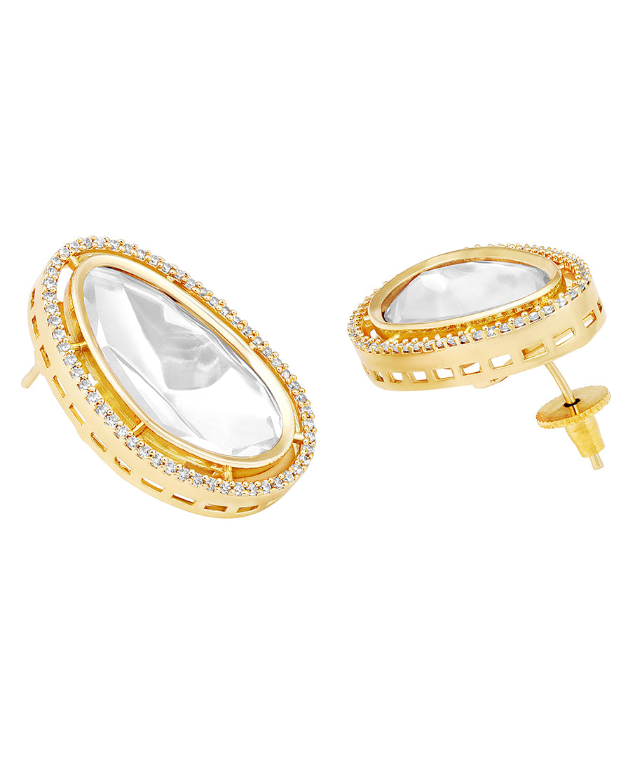 Gold Plated Kundan Earrings
