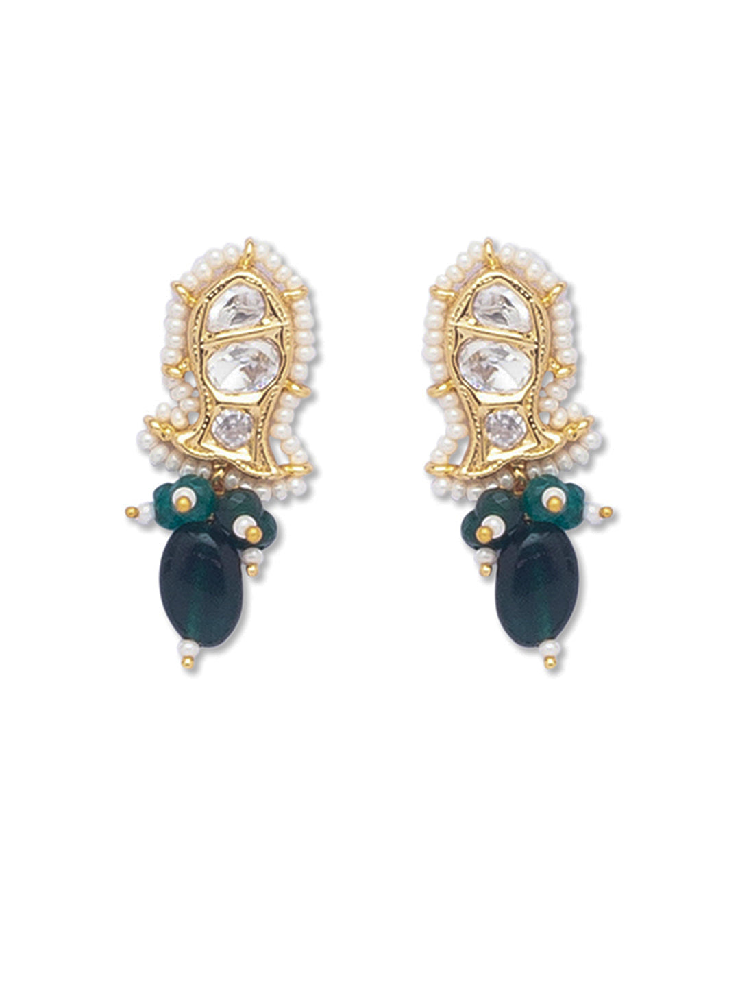 Micron Gold Polish Brass, Kundan Polki, Agates