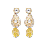 Micron Gold Polish Brass Kundan Polki Meenakari Necklace