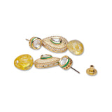 Micron Gold Polish Brass Kundan Polki Meenakari Necklace