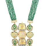 Gold Plated Kundan Necklace with Agate