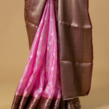 Banarasi Gold Woven Border Tissue Organza Saree