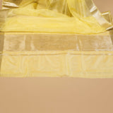 Banarasi Gold Woven Border Lemon Yellow Georgette Organza Saree with Woven Border Blouse