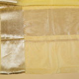 Banarasi Gold Woven Border Lemon Yellow Georgette Organza Saree with Woven Border Blouse