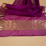Purplish Pink Banarasi Georgette Saree