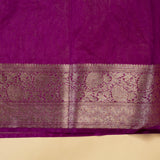 Purplish Pink Banarasi Georgette Saree