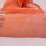 Orange Banarasi Georgette Saree with Gold Woven Border